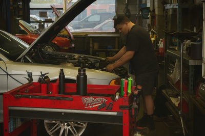 | Buckhead Imports repairing a mercedes benz in our shop